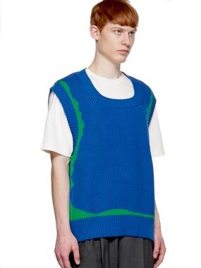 Ader Error Benny knit vibrant blue Vest Sz A1
